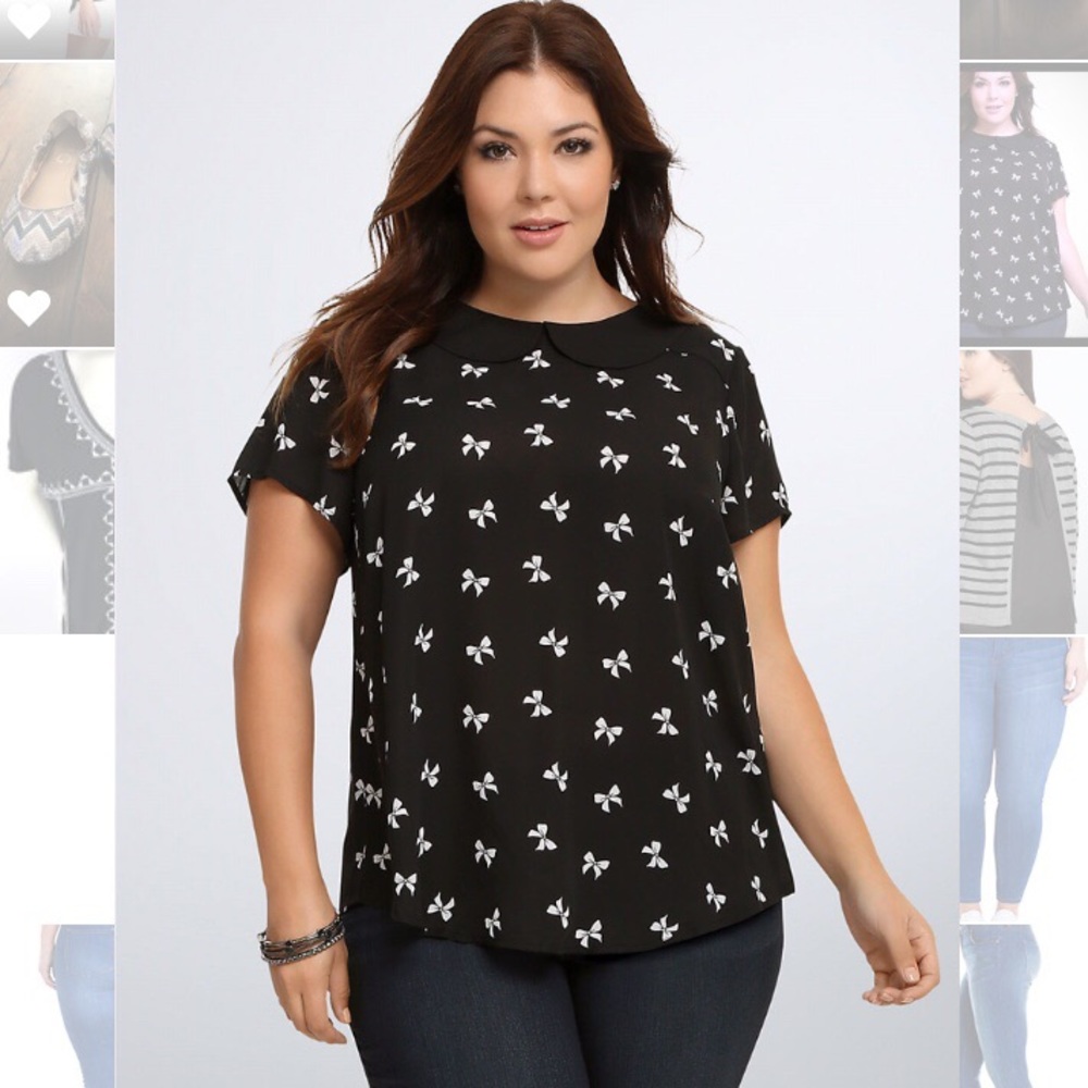 NWT Torrid bow pattern blouse, 2X